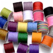 Resim 50 metre / Rulo 0.8mm Çok Renkli Naylon Kordon El Yapımı Örgülü Bileklik Anahtarlık İplik Macrame Püskül Malzemeleri Yapmak İçin 