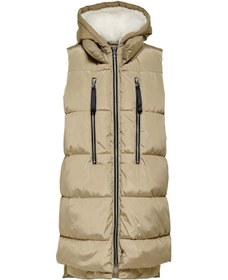 Resim Only Onlnora Puffer Waistcoat Cc Otw Kadın Yeleği 15235033-CROCKE Krem 