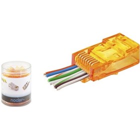 Resim Büro Ev Ofis Network Bağlantısı İçin 100adet Turuncu Ez Rj45 Cat6 Konnektör 