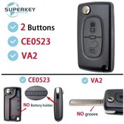 Resim Citroen C2 C3 C4 C5 C6 Xsara Berlingo Flip Uzaktan Araba Anahtarı Kabuk Kılıfı Hu83 Va2 0484 