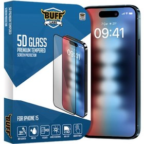 Resim Buff iPhone 15 5D Glass Ekran Koruyucu Şeffaf 