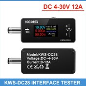 Resim 1 adet KWS-DC28 Arayüz Test Cihazı 2,44 cm TFT HD Dijital Ekran DC 4-30V 0-12A 360W Gerilim Akım Ölçer Güç Ölçer Telefon Soketi Bilgisayar Test Cihazı DC5525 / 5521 Arayüz Gerilim Test Cihazı Yüksek Hassasiyetli Akım Test Cihazı Pil Kapasite Test Cihazı için uygun 