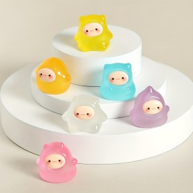 Resim Glow-in-the-Dark Reçine Elf Figürleri - Kurgusal 3D Masa Dekoru, Ev ve Ofis için Çok Renkli Set, Noel, Şükran Günü ve 4 Temmuz Tatil Hediyeleri için Mükemmel, Ev için Küçük Dekorasyonlar 