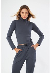 Resim Lesa Wear Soft Touch Balıkçı Yaka Bluz Antrasit Antrasit 