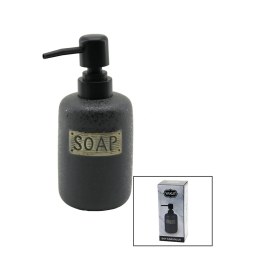 Resim Kısa Antrasit Gri - Mat Desen Seramik Sıvı Sabunluk Kahverengi 