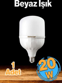 Resim Badem10 Tasarruflu 25.000 Saat Uzun Ömürlü Torch Ampul 20 W Led Lamba Beyaz E27 Duy 220 Volt Elektrik 1 Adet 