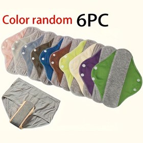 Resim 6'lı set akrilik kumaş, grafen idrar kaçırmaya karşı koruma pedleri, tekrar kullanılabilir, sızdırmaz, hijyenik idrar koruma pedleri, adet ve yaşlı bakım için 
