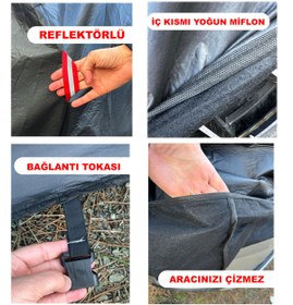 Resim CoverPlus Honda CR-V Uyumlu Oto Araba Brandası KALIN Oto Dolu Brandası-Siyah 