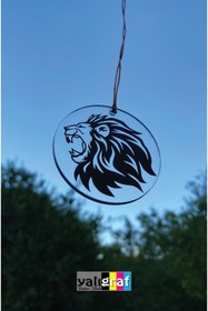 Resim Yalıgraf Reklam Tabela Aslan Pleksi Araba Oto Dikiz Ayna Süsü 6cm 