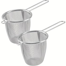 Resim 2 Adet Paslanmaz Çelik Demlik Süzgeçleri, Yaprak Çaylar ve Baharatlar için File Filtre, Çeşitli Bardak Tiplerine Uygun Dayanıklı Metal Demleme Aparatı, Mutfak Aksesuarları, Noel İçin En İyi 