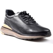 Resim Marcomen Erkek Günlük Ithal Taban Deri Sneaker 17042 Siyah 