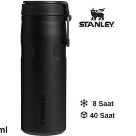 Resim Stanley The Iceflow Twist Flip 0.47 L Çelik Termos Siyah 