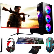 Resim Ramtech Fullforce FF537 İ5-10400F 16GB Ram 512GB SSD RTX3050/8GB 23.6"curved Monitör Oyuncu Masaüstü Bilgisayar 