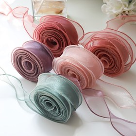 Resim 9.14 metre Şeffaf Şifon Kurdele - Hediye Paketleme, Pasta Süsleme, Buketler, Düğün El Sanatları & DIY Projeleri için Şık Organze Saten - Gri, Beyaz, Pembe, Kırmızı, Yeşil, Altın, Siyah, Bayram Süslemesi | Akışkan Dokulu Kurdele | Organze Saten Kurdele 