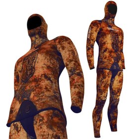 Resim Free-Sub 5mm Ghost Brown Avcı Serbest Dalış Elbisesi - L 