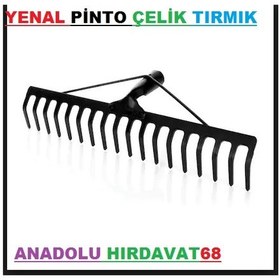 Resim Yenal Tirmik Çelik Bahçe Tirmiği 18 Diş 51 Cm Pinto Modeli Siyah 