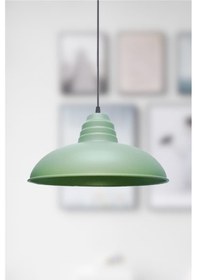 Resim Sidney Yeşil Büyük 32 Cm Çap Salon - Mutfak - Cafe Metal Cafe-mutfak Tekli Sarkıt Avize Diğer 