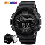 Resim Folinda Skmeı Erkek Spor Saat, Dijital Hareket, Çift Zaman, Kronometre, Geri Sayım, Alarm, 5atm Su Geçirmez, Arka Işık, Siyah Demir Kutu İçerir Altın - Kırmızı 