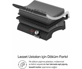 Resim Allians Döküm Tost Makinesi, Antrasit Renk, Güçlü ve Dayanıklı Tasarım 