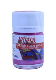 Resim Artdeco Metalik Kumaş Boyası 224 Pembe 