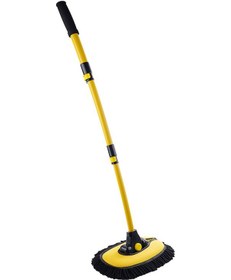 Resim Shineyee 15 Eğimli Araç Yıkama Fırçası - Çok Amaçlı, Teleskopik, Yumuşak Kıllı, Araç Ve Zemin Temizliği İçin Siyah 