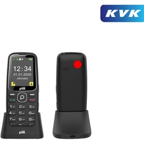 Resim Piili P10 Tuşlu Cep Telefonu Siyah KVK Garantili Şarj Standlı + Kulaklık Hediyeli 