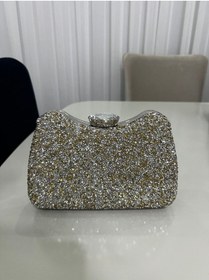 Resim Öznora Yüzük Detaylı Taşlı Amanda Abiye El Çanta Altın 
