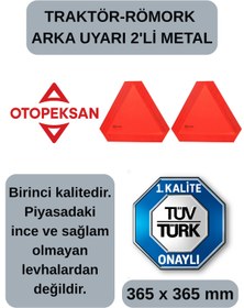 Resim Otopeksan Römork Reflektör - Traktör Reflektör - Metal Levha, Tüvtürk Onaylı Uyumlu 