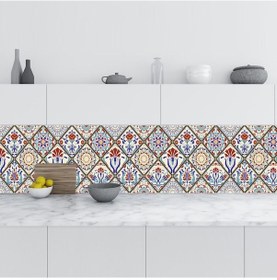 Resim Mutfak Tezgah Arası Folyo Fayans Kaplama Folyosu Türk Osmanlı Mot (508113013) 