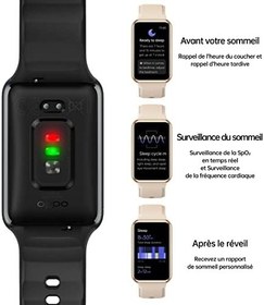 Resim OPPO Ücretsiz İzle - AMOLED Ekran 1.4 İnç - Unisex Akıllı Saat - Uyku ve Kalp İzleme SpO2 ve Horlama - 128MB Depolama - Değiştirilebilir Bilezik - Pil Ömrü 14 Gün - Bej [FR Versiyonu] 