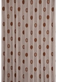 Resim Küçük Puanlı Model Acı Kahve Renk Hazır Ip Perde 300x270 Cm 