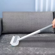Resim 1 Adet Uzun Saplı Evcil Hayvan Tüyü Temizleme Fırçası - Mobilya ve Halı Temizliği için Ergonomik Saplı Dayanıklı Naylon Manuel Köpek Bakım Fırçası, Köpek Sahipleri için Verimli Pet Tüyü Çıkarma Aracı, Köpek Tüyü Giderici 