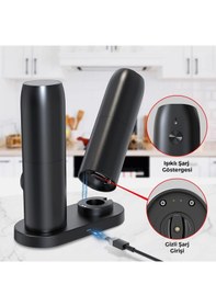 Resim Fabcio Nero Elektrikli Otomatik Tuz Ve Baharat Öğütücü Şarjlı 