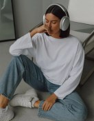 Resim Spany Kadın Oversize Uzun Kollu Üst 399371151 Beyaz 