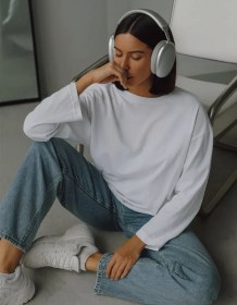 Resim Spany Kadın Oversize Uzun Kollu Üst 399371151 Beyaz 