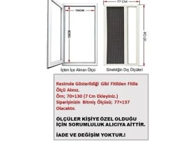 Resim Serdar Sineklik Sistemleri Serdar Sinekik Sistemleri Beyaz (0 - 90 x 0 - 220) Akordeon Pileli Kapı SinekliğiÇ 