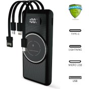 Resim ROBEVE 10000 Mah Kablosuz Powerbank Dahili Kablolu Powerbank PD 22,5W Powerbank Hızlı Şarj Cihazı 