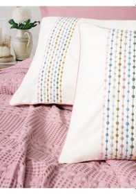 Resim Cotton Box Aura Çift Kişilik Pike Takımı Pebble Pembe Çok Renkli 