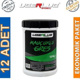 Resim Uberlub Excell Kauçuklu Gres 0.9 Kg Kalsiyum Sabunlu Gres 12 Ade 