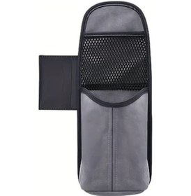 Resim Xuweiwei Gri Oto Kolçak Organizeri Saklama Gözlüklük Peçetelik Bardaklık 