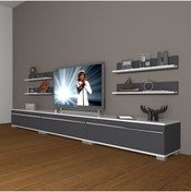 Resim Decoraktiv Eko 270r Mdf Tv Ünitesi Tv Sehpası - Beyaz - Antrasit 