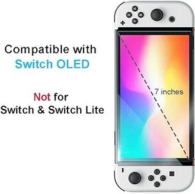 Resim ENGFYADSY Nintendo Switch OLED için Ekran Koruyucu, Oyun Oyuncu Temperli Cam Şeffaf HD Ultra Şeffaf Çizilmez Parmak İzi Kabarcıksız (3'lü Paket) 