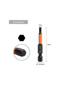 Resim H3x50mm 50/100mm Altıgen Kafa Allen Anahtarı Matkap Uçları 1/4 "shank Manyetik Tornavida Bit Seti Elektrikli Altıgen Bit Tornavida Soket Bit 2511 