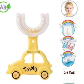 Resim Mas Lord U Tipi Yeni Nesil Diş Fırçası - Sarı - Araba Model 2-6 Yaş 