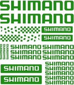 Resim Yeşil-28 X 24,5 Cm-yaratıcılık 22 Adet Kiti Shimano Bisiklet Çıkartmaları İçin Uyumlu Güneş Koruyucu Su Geçirmez Pvc Ar 