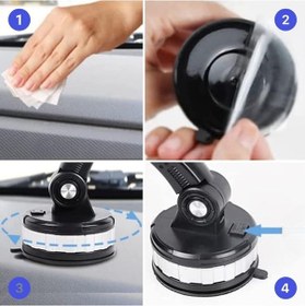 Resim By Nevser Jel Vantuzlu Cama Takılabilen Güçlü 360 Derece Dönebilen Ayarlanabilir Araç Içi Vantuzlu Telefon Tutucu B 