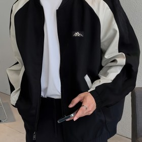Resim Renk Bloklu Beyzbol Yaka Dış Mekan Spor Rahat Erkek Ceketi 3001 