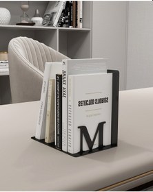 Resim Metal Harfli Kitap Tutucu Kişiye Özel Alfabe Serisi Kitap Desteği 