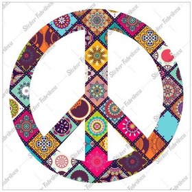 Resim Desenli Peace Simge Logo Sticker 00185 