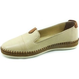 Resim Marine Shoes Hakiki Deri Günlük Bayan Ayakkabı Bej 86 P01 